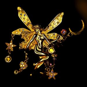 Kirks Folly Celestial Fairy w/ Dangle Rhinestone Charms
